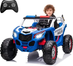 XXXL Kids UTV 2 Seats Ride On Power Wheel, 24V Battery Powered Electric Toy Car, High&Low Speed, Music, LED Lights, Ages 3-8