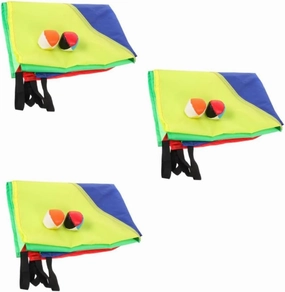 Yardwe Outdoor Rainbow Umbrella Sensory Fitness Equipment for Cloth Colorful Balls for Teamwork Color