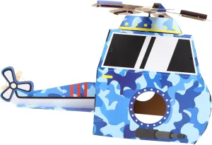 YARNOW 1set Cardboard Airplane Costume for Boy Girl Wearable Toy Creative Design Camouflage Helicopter Fun Role-Play for Outdoor Activities Develops Imagination and Fine Motor Skills