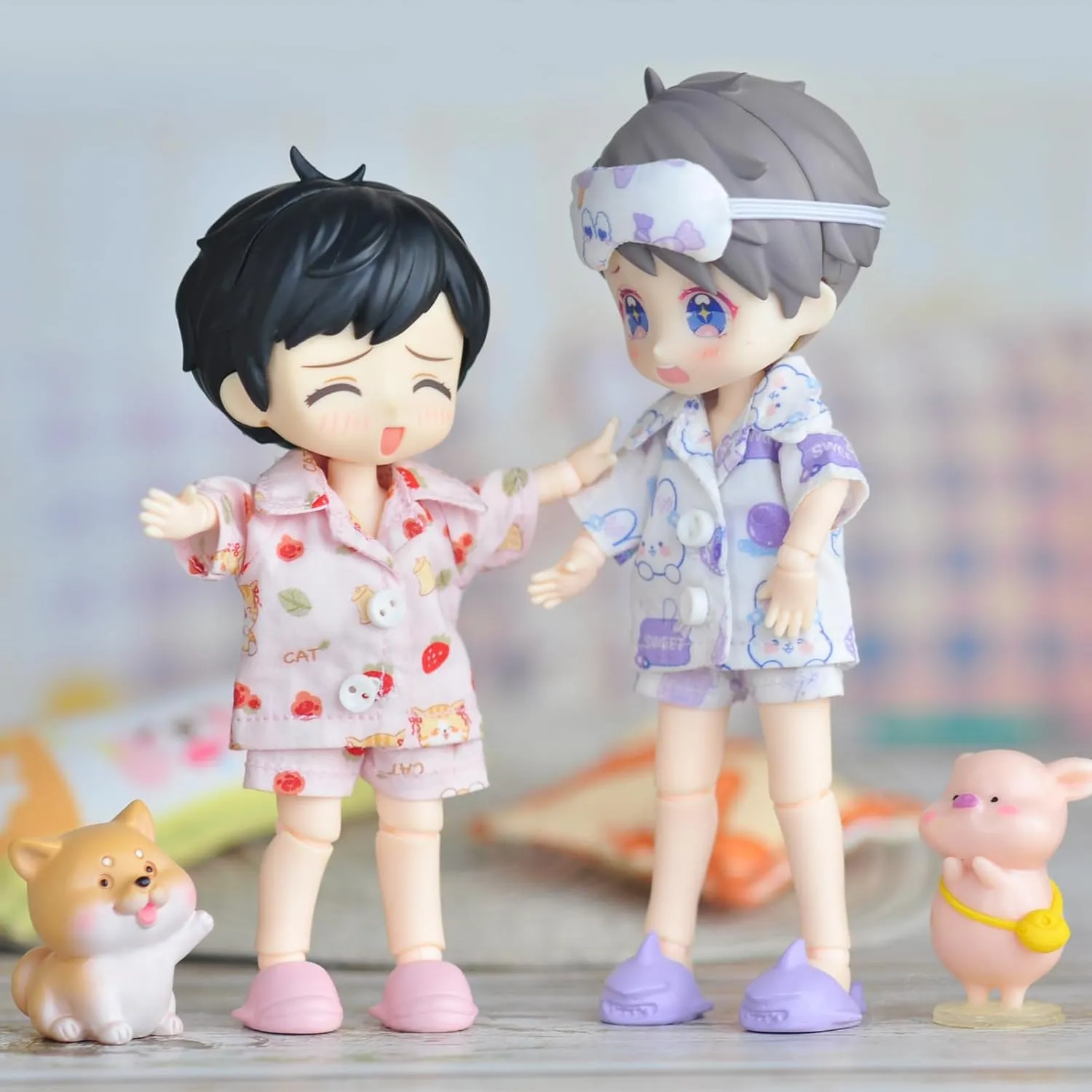 YMY Animal Doll Shoes ob11 Shark and Platypus Slippers Presents Cute Accessories