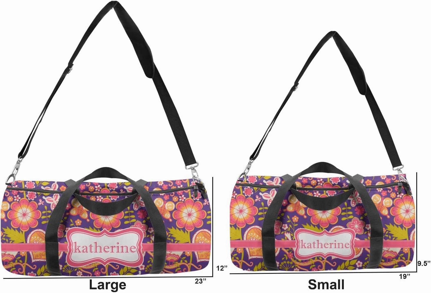 YouCustomizeIt Personalized Birds & Hearts Duffel Bag