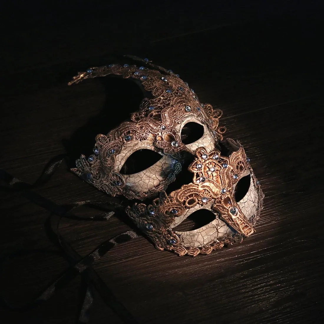 YU FENG Venetian Masquerade Mask for Women Couples Besties-Prom,Balls,Mardi Gras,Halloween and Parties Costume Mask