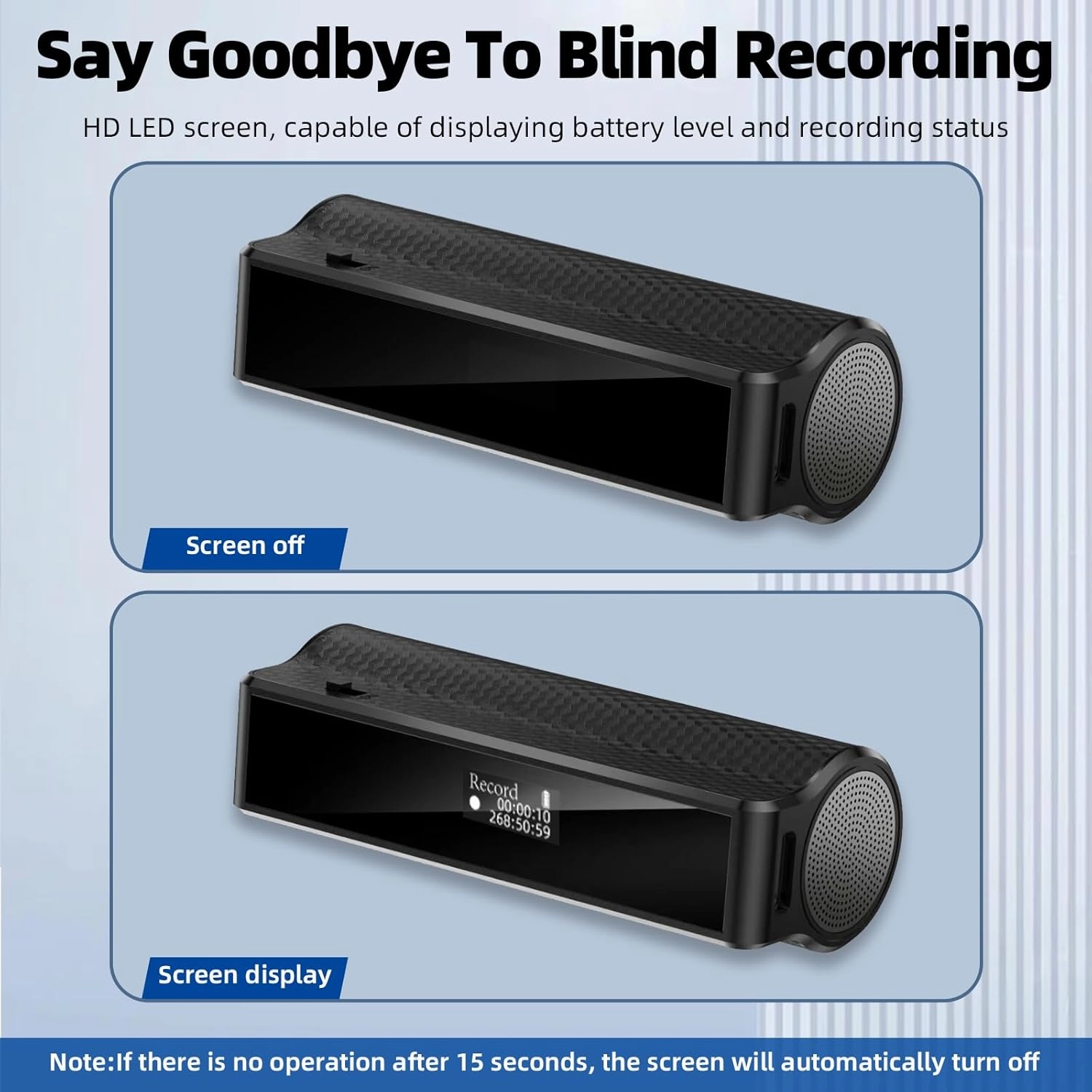 Z8Pro 128GB LED Power Display Magnetic Voice Recorder,35Days Continuous Recording Device,Voice Activated Recorder with AI Noise Reduction,Audio Recorder for Meetings/Lectures/Interviews