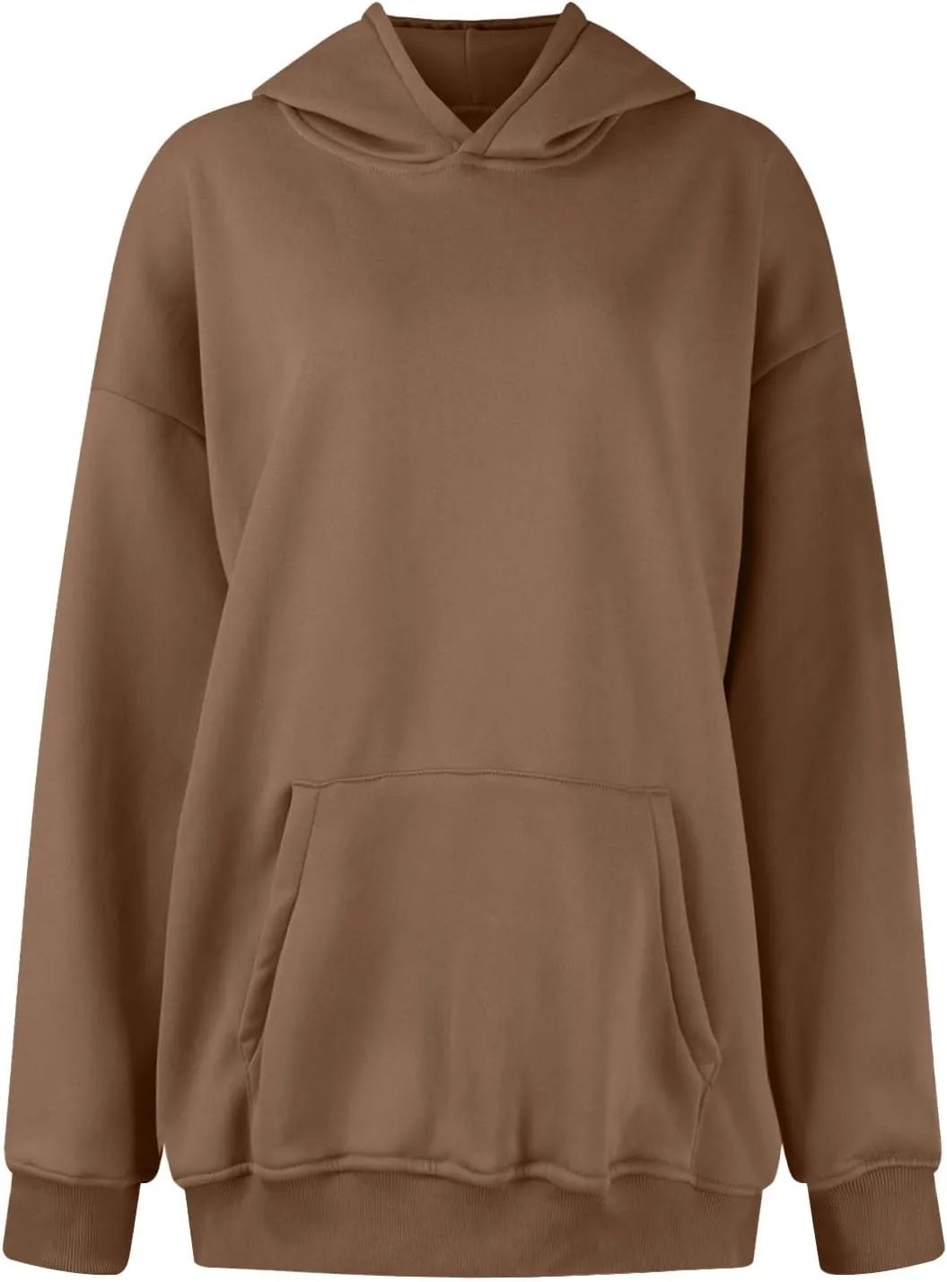 ZDRZK Plus Size Hoodies for Women Long Sleeve Shoulder Drop Sweatshirts Fall Winter Casual Fleece Loose Fit Tops Outfits