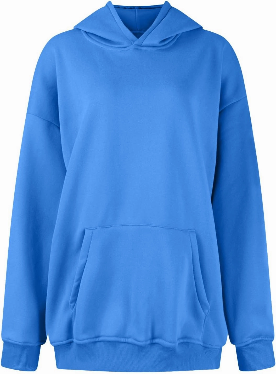 ZDRZK Plus Size Hoodies for Women Long Sleeve Shoulder Drop Sweatshirts Fall Winter Casual Fleece Loose Fit Tops Outfits