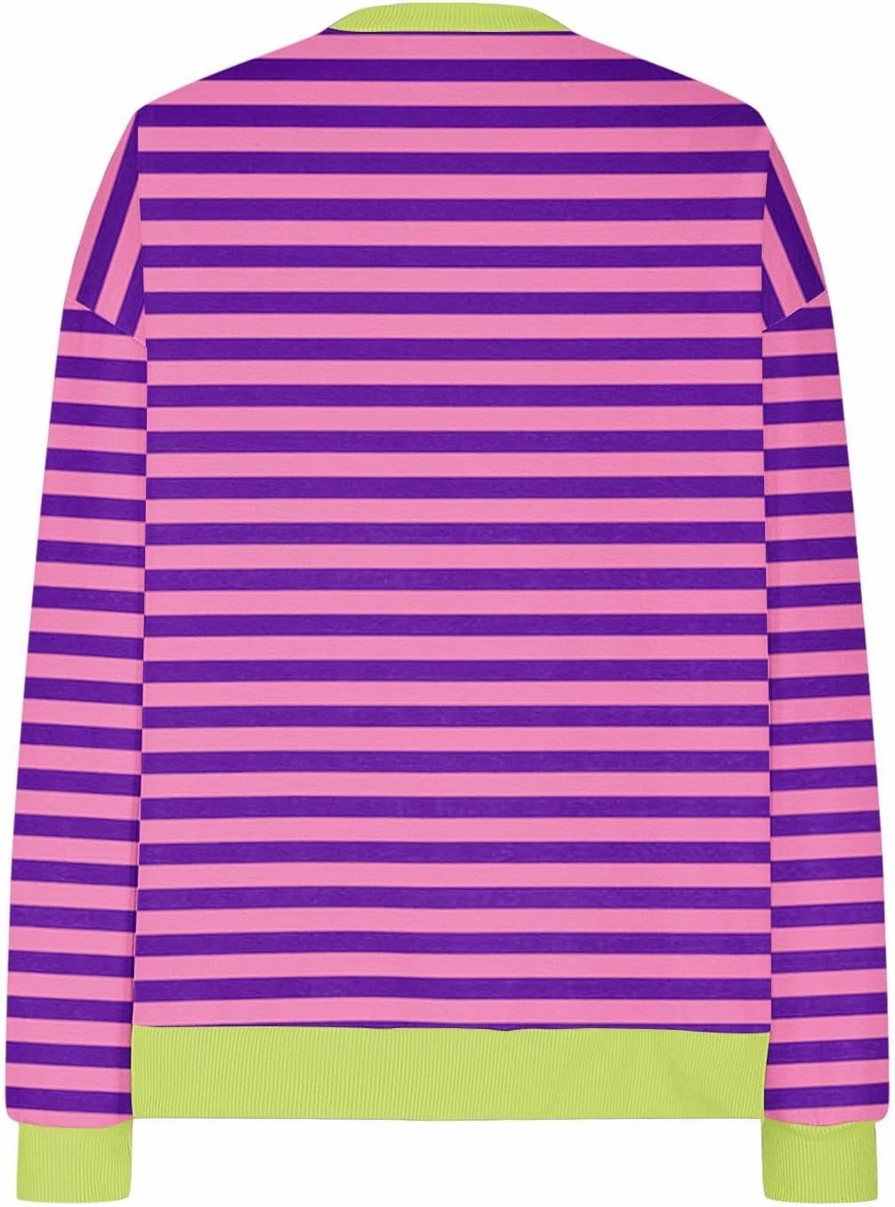 ZDRZK Striped Oversized Sweatshirt Women Long Sleeve Star Graphic Tee Shirts Crewneck 2024 Fall Loose Pullover Clothes