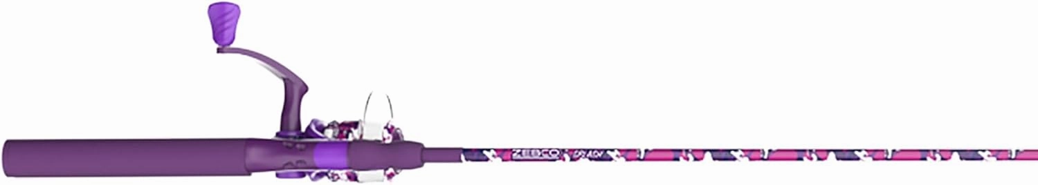 Zebco Splash Spinning Reel and Fishing Rod Combo, Fiberglass Rod, 2-Bearings, All Metal Gears, 5.2:1 Gear Ratio