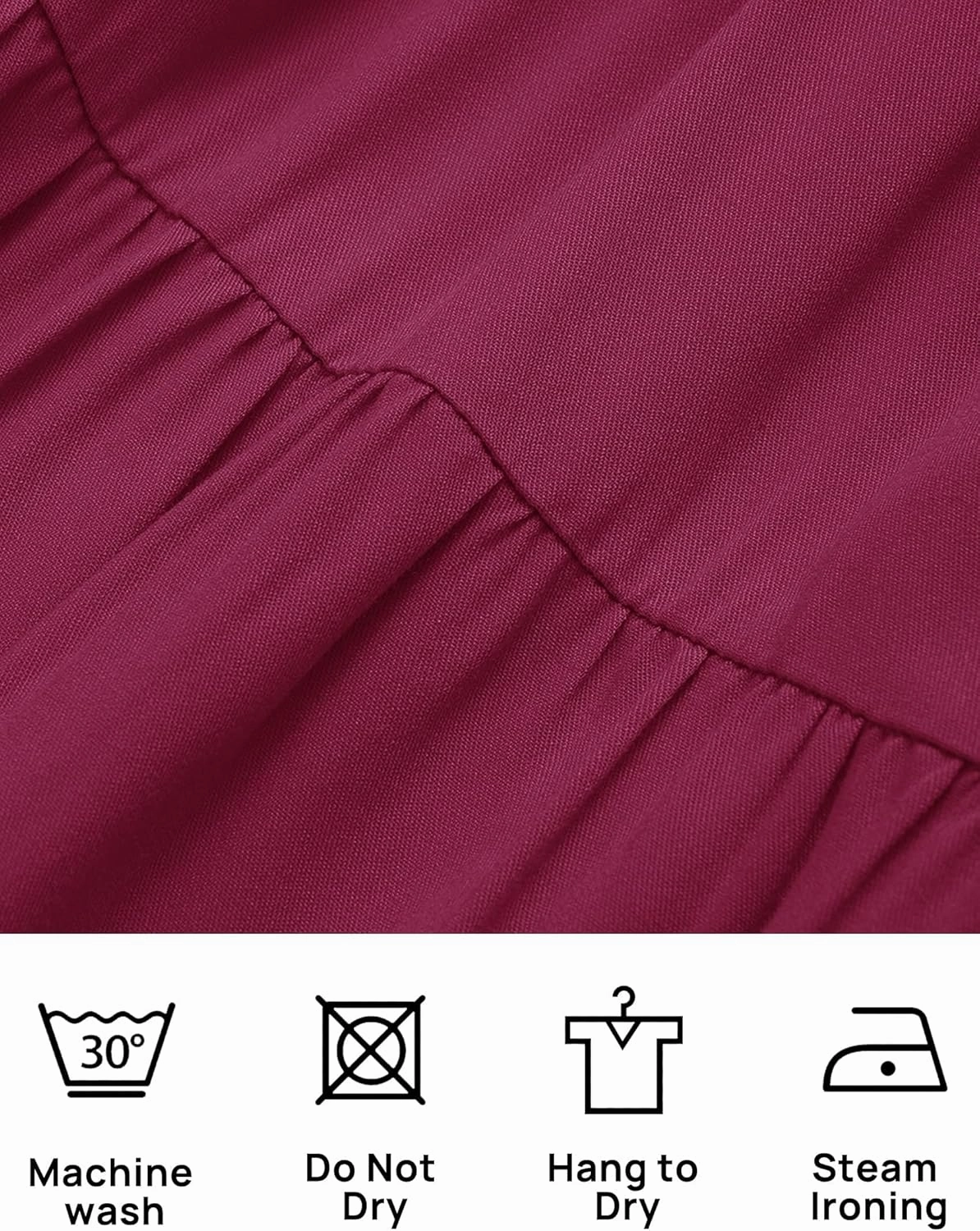 ZESICA Women's 2025 Summer Square Neck Short Puff Sleeve Solid Color High Waist Casual Smocked Flowy A Line Tiered Midi Dress