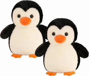 zhidiloveyou 2PCS 8.7" Penguin Stuffed Animal Cute Penguin Plush Soft Toy Gift for Girls Boys