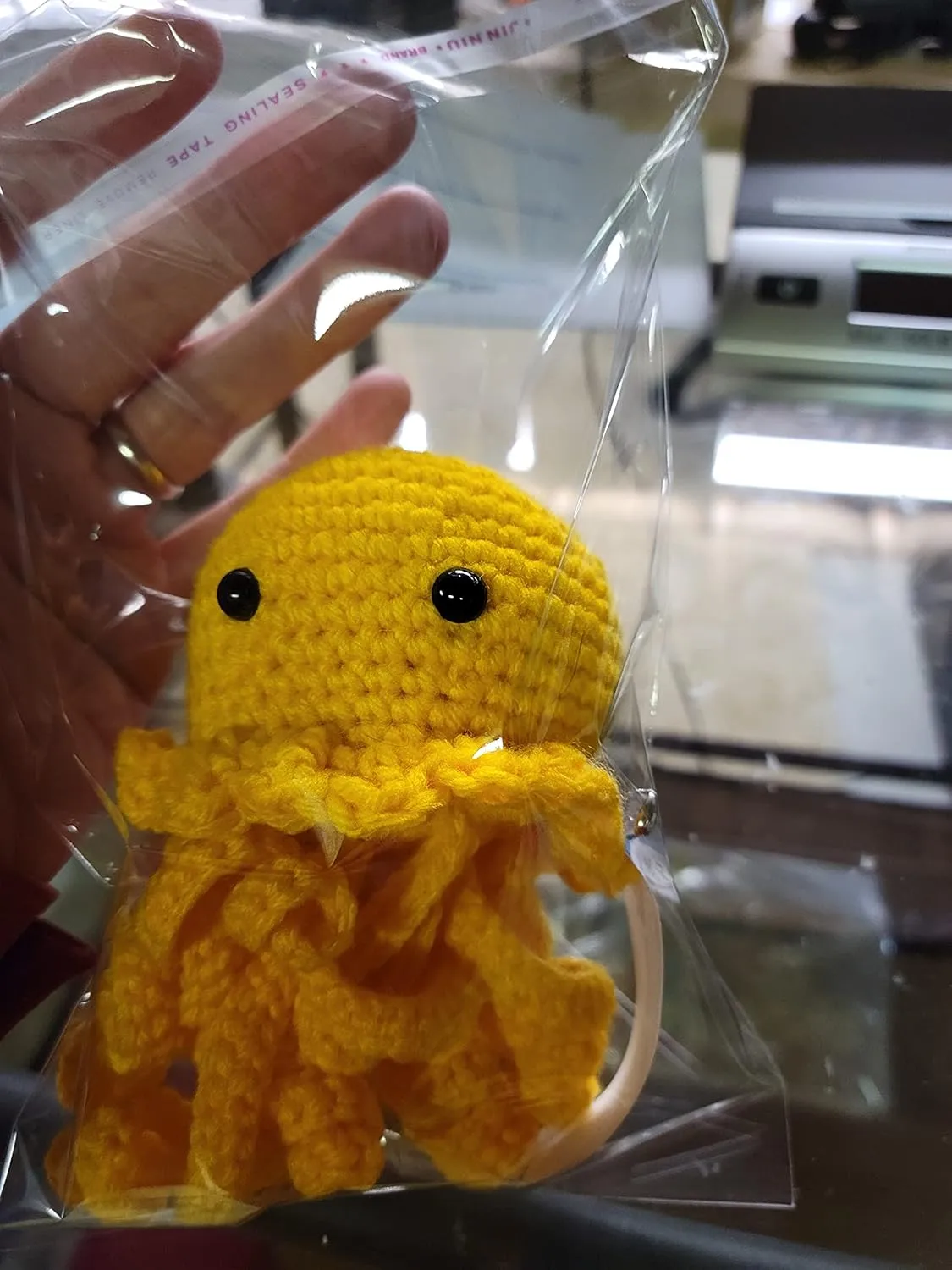 Znet3D Jellyfish Stuffed Plush Toy - Handmade in The USA - Soft and Adorable (Yellow)