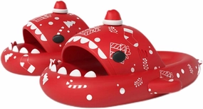Zureto Christmas Edition Shark Slides, Cloud Shark Sandals 3D Cartoon Christmas Shark Slippers for Women Men