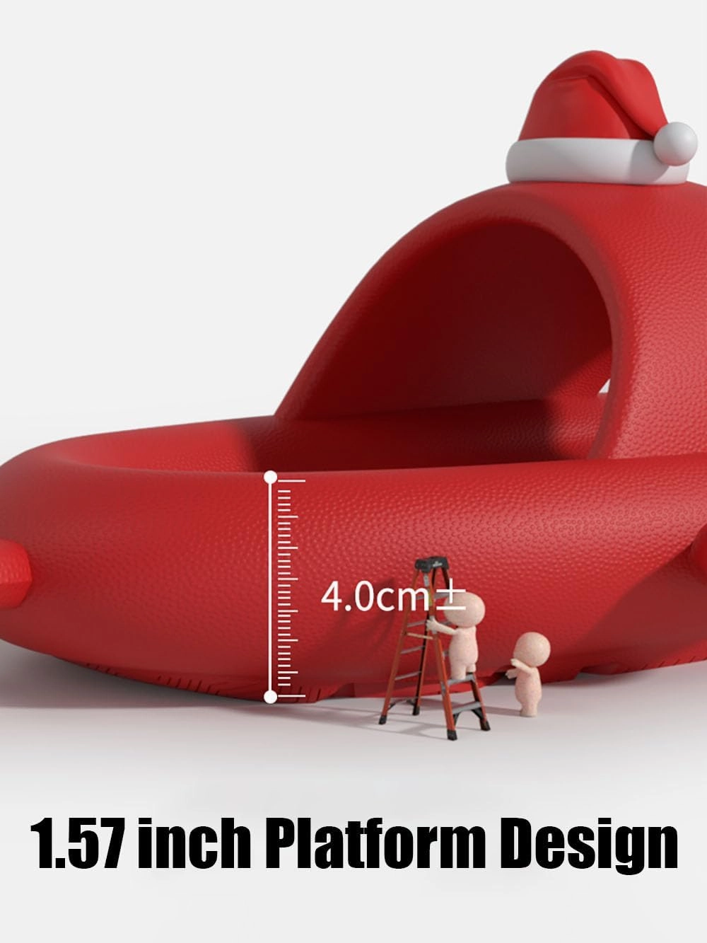 Zureto Christmas Edition Shark Slides, Cloud Shark Sandals 3D Cartoon Christmas Shark Slippers for Women Men