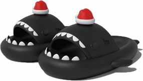Zureto Christmas Edition Shark Slides, Cloud Shark Sandals 3D Cartoon Christmas Shark Slippers for Women Men